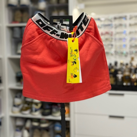 Off-White Vibrant Red/Orange Kids Skirt - Picture 1 of 4